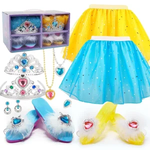 Princess Dress up Toy Accessories Vanity Set Fashion Girl Role playing Ages 3 6 Ideal Gift for Girls’ Birthday Party