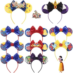 Princess Role Play Costume Hair Accessories Cartoon Skeletal Poison Apple Birdie Bow Mouse Ear Headband for Women