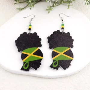 Printing Custom Jamaica Wooden Earrings
