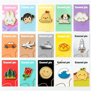 Professional Custom logo Metal Badges Fashion Clothes Brooch Hat Pins Souvenir Soft Hard Enamel Pins with Backing Card
