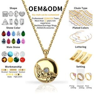 Professional Manufacturer High Quality Stainless Steel Jewelry Offer 3D Drawings Hypoallergenic Custom Jewelry
