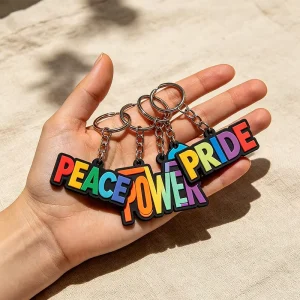 Promotional Business Gift Custom Logo Lightweight Hard Wearing Soft Rubber Keychains Personalized Key Chain Ring