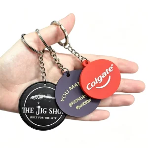 Promotional Custom Shaped 2D Soft PVC Keychain with Logo Waterproof Lightweight Digital Printing Fashion Design