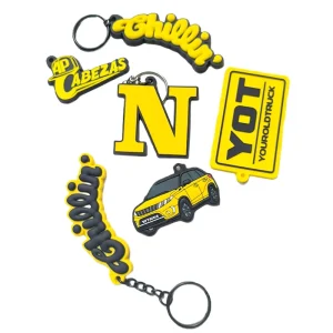 Promotional Gift Customised Keyring Ring Key Chains Designer Logo 3D 2D Rubber Soft PVC Keychain Custom