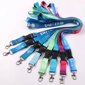Promotional Gift Customized Logo Badge Reel Id Card Holder Keychain Neck Lanyard