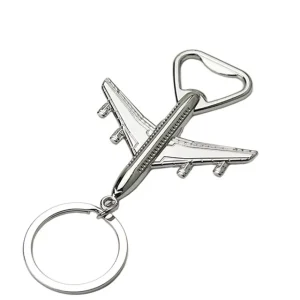 Promotional Gifts for Airlines Metal Bottle Opener Keyring Charms Airplane Shaped Beer Opener Keychain