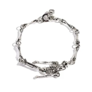 Punk Bracelets for Women Halloween Jewelry Retro Skeleton Hand Bracelet