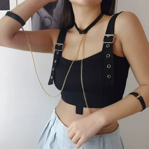 Punk Fashion Jewelry Body Chain Long Elastic Necklace Bracelet Body Chain Sexy Body Chain for Women