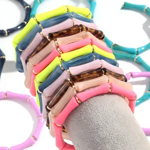 Punk Style Fashion Bamboo Bracelet Women’s Holiday Jewelry Daily Wearing Bracelet 3pcs