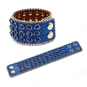 Punk Western Rhinestone Bracelet Luxury Link Chain Bracelet for Women Men Rhinestone Bracelet Jewelry