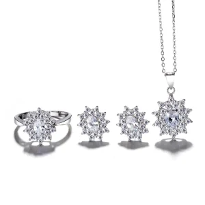 Pure 925 Sterling Silver Jewelry Set