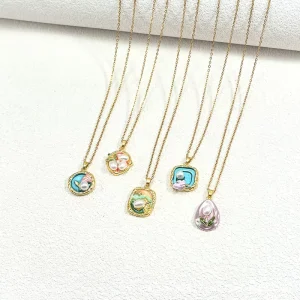Purple Baroque Freshwater Pearl Necklace for Women French Vintage Elegant Sweater Chain Luxury Fashion Jewelry