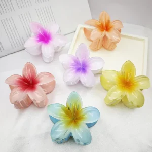 Purple Flower Plastic Hair Clip for Women Hair Claw Clips Cross Border Hair Accessories