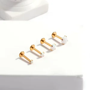 Push Pin Labret F136 Titanium Plated Cartilage Ear Piercing European and American Export Jewelry