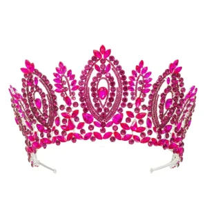 QS Cross border Baroque European American High Quality Beauty Pageant Bride Tiara Wedding Crown Hair Accessories