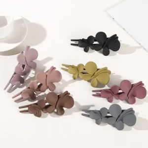 RARA 11.0cm Plastic Hair Accessories Fashion Large Butterfly Duck Hairpins INS Fashion Frosted Hair Clips for Girls
