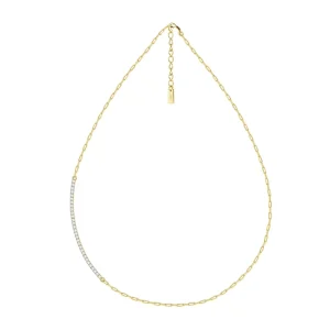 RINNTIN SC63 Fashion Jewelry 925 Sterling Silver Chain Necklace for Women 14K Gold Plated Chain Necklace With Cubic Zircon