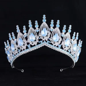ROMANTIC Customized Bridal Hair Accessories Gold Plated Women Wedding Tiara