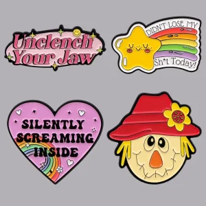 Rainbow Enamel Pins Cartoon Women’s Brooches Men Lapel Pins Badge on Backpack Costume Accessories Funny Jewelry Friends Gifts