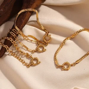 Rakol B0516-B0519 Fashion Niche Minimalist Chain Blade Chain Bracelet Stainless Steel Slingshot Clasp Paperclip Bracelet
