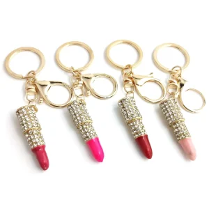 Ready to Ship Fashion Woman Keyring Luxury Accessories Lip Gloss Keychain