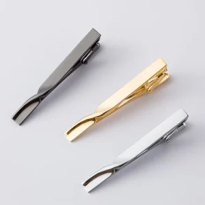 Ready to Ship Special Design Alloy Material Solid Gold Silver Black Color Plated Tie bar Tie Clip for Men
