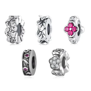 Real 925 Sterling Sliver Like Leaf Fashion Jewelry Sliver Spacer Beads Charms for Fashion Woman Accessories Jewelry