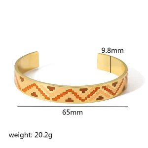 Real U Bijoux Femme Gold Plated Dainty Jewely Bangles Fashion Jewelry Bracelet Bangles Resin Bangles for Women