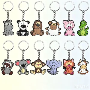 Reasonable Price Washable Keychain Colorful Llavero Custom Cute Fashionable Stylish Mini Eye-catching Non-toxic Keychain