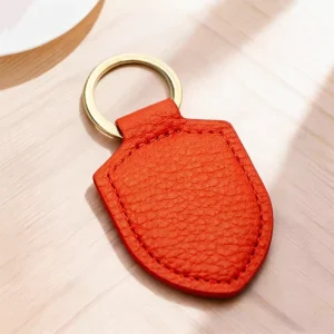 Red PU Leather Keychain Crest Keyring Genuine Leather Fashion Bag Charm Bulk Supplies Boutique