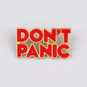 Red Quotes Plated Zinc Alloy Enamel Pins Brooches Unisex Metal Badges Lapel Pins Backpack Fashion Jewelry Clothing Accessories