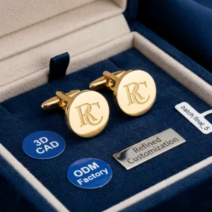 Refined Customization Logo Engraved 316L Stainless Steel Cufflinks 3D CAD Design ODM OEM Factory Business Jewelry Bulk