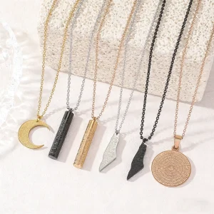 Religious Islam Muslim Arabic Allah Ayatul Kursi God Stainless Steel Pendant Fashion Jewelry Necklaces Set Women Men