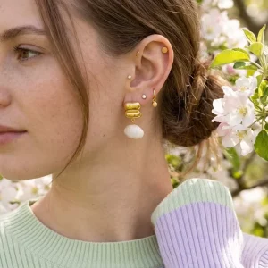 Resin Earrings Studs Light Luxury High End Stainless Steel Niche Design Fashion Jewelry Accessories Trendy Gift for Women
