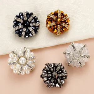Resin Handmade Beaded Hand-Sewn Buttons for Coats Jackets Trench Coats Brooches