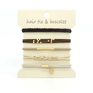 Retro Custom Alloy Rubber Hair Ties Ponytail Bracelet Hair Accessories for Women