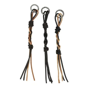 Retro Genuine Cowhide Leather Cord Lotus Pod Bag Pendant Chinese-style Hand-braided Cord Fashion Charm Bohemian