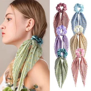 Retro Hair Accessories Set Girls’ Hair Clips with Long Tail and Headband Bow Hair Clip Retro Style
