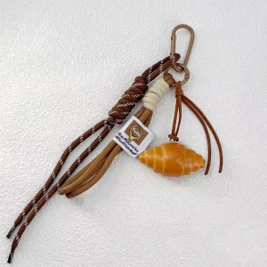 Retro Simulation Food Bread Bow Tie Pendant Jewelry Cute Personalized Rope Keychain