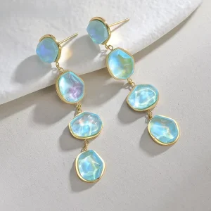 Retro Stainless Steel Women’s Earrings with Tassels High end Niche and Light Luxury Earrings for Girls