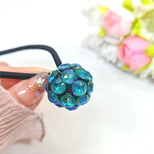 Rhinestone Ball Hair Ties Ponytail Rubber Bands for Hair Kids Accessories Fashion Accessories