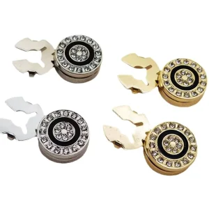 Rhinestone Button Cover for Shirt Removable Daisy Button Cufflinks LSCB010