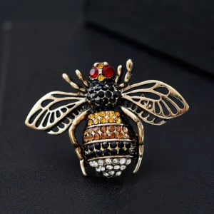 Rhinestone Chest Flower Women’s Insect Series Jewelry Brooch Alloy Diamond Bee Brooch