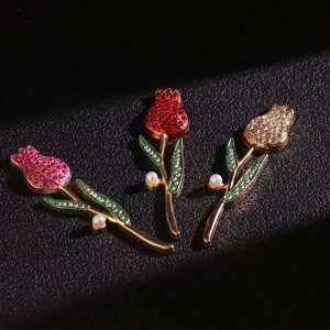 Rhinestone Rose Alloy Metal Charms Flatback DIY Accessories for Phone Case Crocs Bag Purse Luxury Fashion Bling Bulk