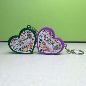 Richshining Luminescent Custom Heart shaped Keychain Illuminated Keychain Image for Pictures for Bag Key Party Celebrate