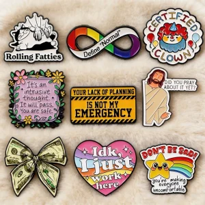 Rolling Fatties Cartoon Cat Badges Brooch for Clothes Soft Enamel Pin Women Lapel Pins for Backpacks Jewelry Accessories