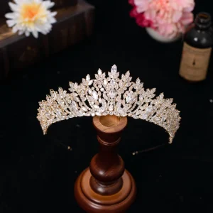 Romantic Luxury Full Cubic Zircon Bridal Tiara Pageant CZ Hair Accessories Women Girl Party Wedding Crown