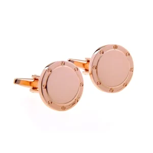 Rose Gold Cufflinks for Men Custom Fashion Accessory for Wedding Suit Shirt Buttons Trendy Accessory Engagement