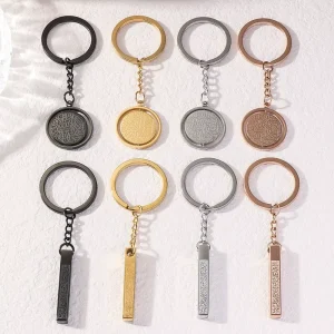Rotating Pillar Ayatul Kursi Religious Arabic Islam Muslim Pvd Stainless Steel Fashion Jewelry Pendant Keychain Eid