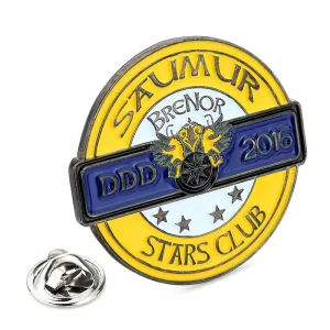 Round Metal Brooch Lapel Pin Badge Custom Souvenir Gold Plated Engraved Zinc Alloy Lapel Pin for Business Event